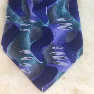 JERRY GARCIA BLUE ABSTRACT ALL SILK TIE